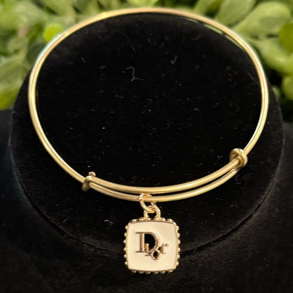Upcycled Dior Charm Bracelet on Alex & Ani Bangle – Adjustable - Picture 1 of 6